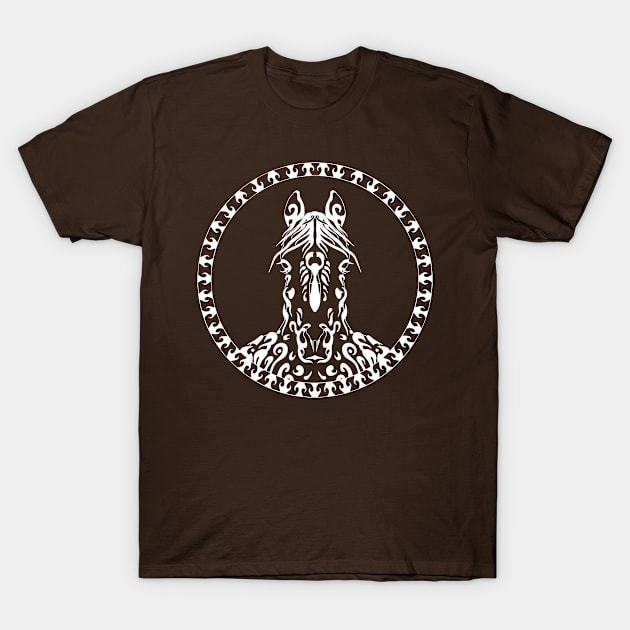 Artistic Horse Face T-Shirt by foxycated